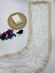 Party-wear Fendy Silk Space Silk With Jarkhan Work Saree