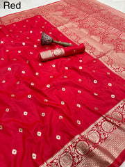 Beautiful Banarasi Silk Gold Zari Weaving Saree