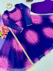 Beautiful Elegant Georgette Digital Printed Gown