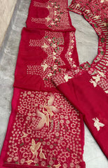 Reception Special Beautiful Georgette Embroidery & Sequence Work Lehenga Choli