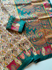 Beautiful Digital Printed Pashmina Zari &  Jacquard Weaving Saree