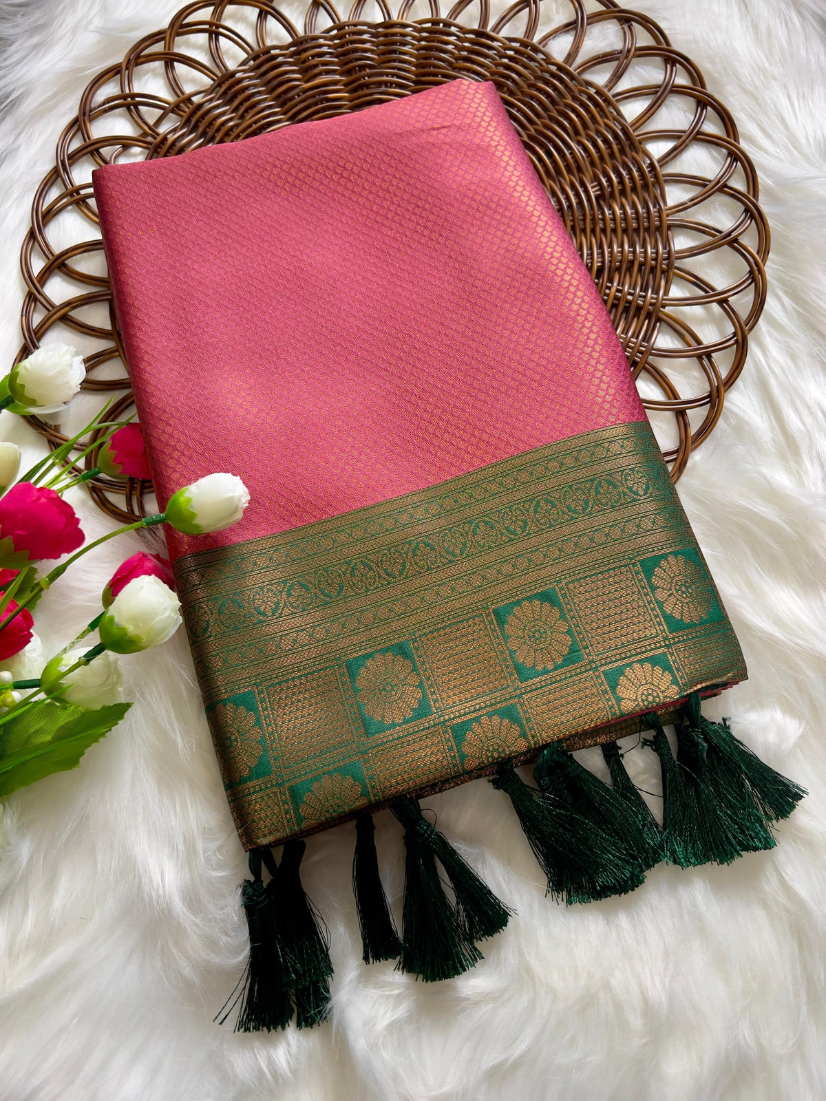 Beautiful Kubera Pattu kanjivaram Pure Zari Silk Saree