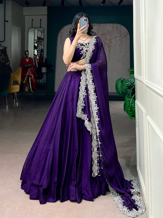 Festive Special Rangoli Silk Tube Beads With Sequence Embroidery Work Lehenga Choli