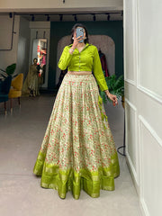 Attractive Dola Silk Printed Work Lehenga Choli