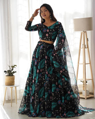 Beautiful Organza Silk Digital Printed Lehenga Choli