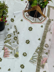 Designer Party-wear Georgette Embroidery Sequence Work Dress