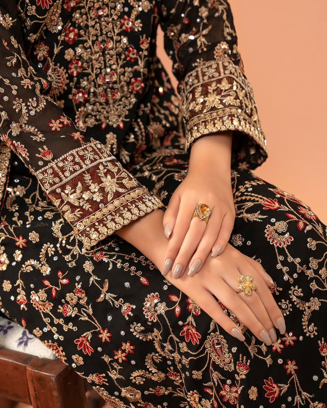Beautiful Georgette Thread With Sequence & Real Diamond Work Dress