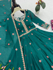 Festival Special Noha Crush Silk Embroidery Thread & Sequence Work Suitt