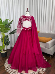 Party-wear Designer Jimmy Choo Silk Coding Dori With Sequence Work Lehenga Choli