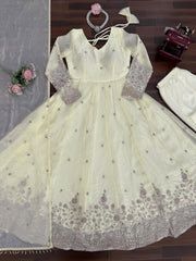 Beautiful Fendy Silk Thread With Sequence Work Gown