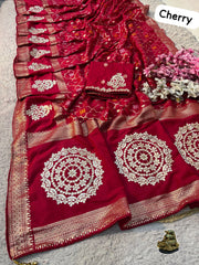 Beautiful Dola Viscose Weaving Rich Look Saree