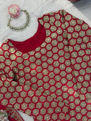 Beautiful Georgette Party-wear Thread With Sequence Work Suit