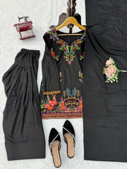 Designer Rayon Thread Work Farshi Palazzo Set