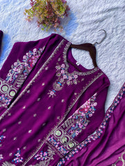 Party-wear Georgette Sequence Embroidery Work Suit