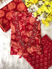 Stylish Hand Block Printed Comfort Dress