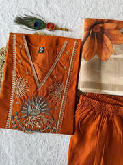 Beautiful Roman Silk Beads Embroidery Thread Moti Work Dress