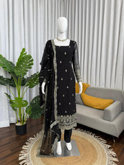 Festive Special Georgette Embroidery Work Suit