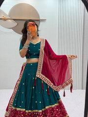 Navratri Special Georgette Embroidery Work Lehenga Choli