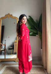 Festival Special Chinon Silk Bead & Sequence Embroidery Work Salwar Suit