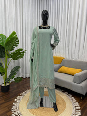 Festive Special Georgette Embroidery Work Suit