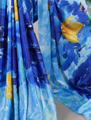 Beautiful Satin Silk Printed Saree