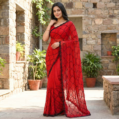Designer Georgette Beats Work Saree