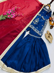 Party-wear Jimmy Choo Cording Embroidery Sequence Work Top palazzo Set