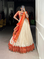 Beautiful Vichitra Silk Zari Weaving Lehenga Choli