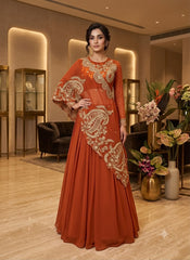 Trendy Stylish Georgette Cording Sequence Work Lehenga Blouse WIth Shrug