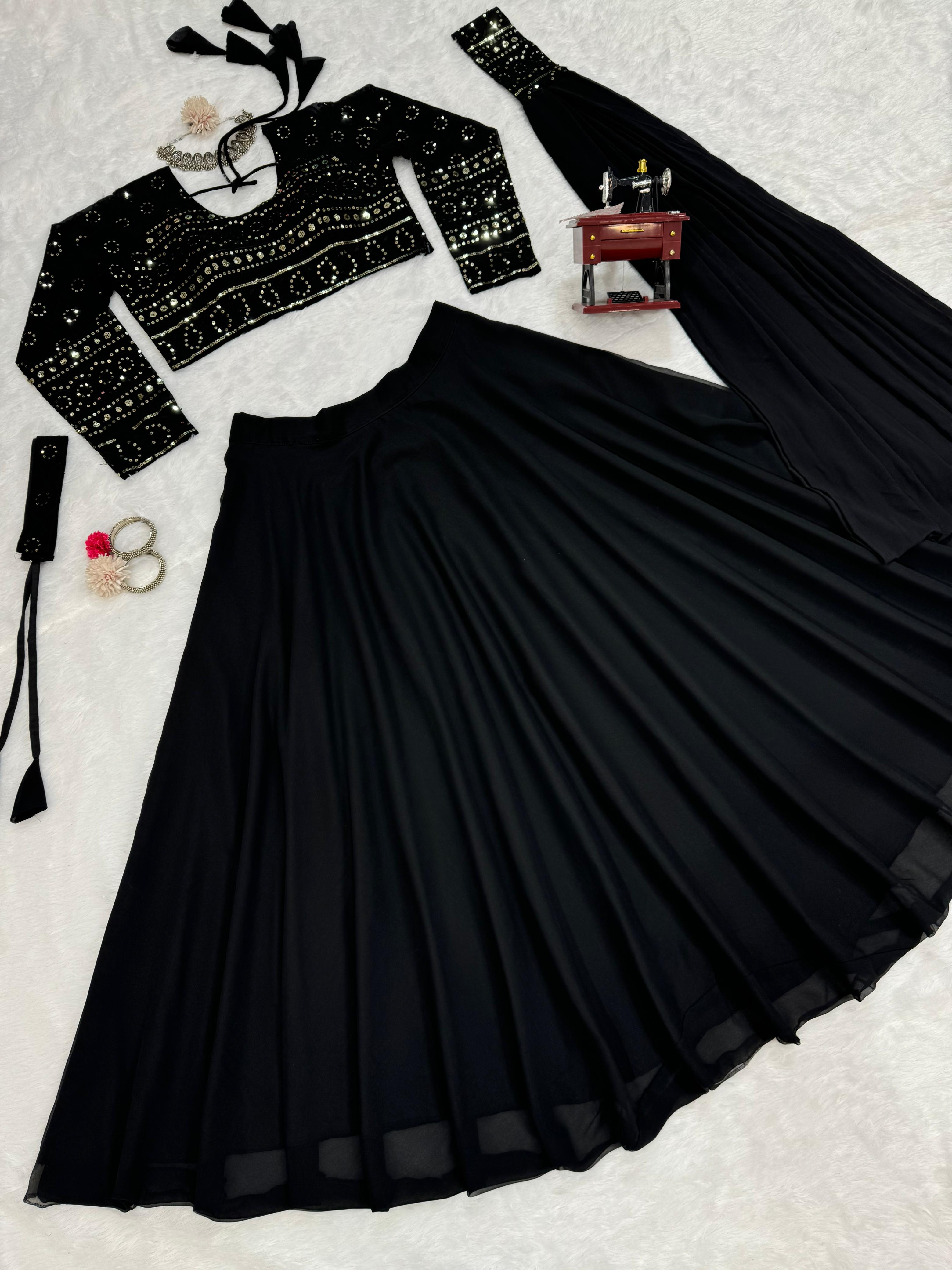 Indo Western Georgette Lehenga Choli