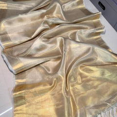 Nayanthara Banarasi Hand-looms Golden Saree