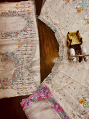 Party-wear Organza Silk Embroidery Sequence Work Lehenga Choli