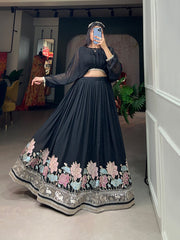 Black Stylish Georgette Co-ord Set