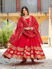 Festival Beautiful Pure Vichitra Silk Sequence & Embroidery Work Long Gown