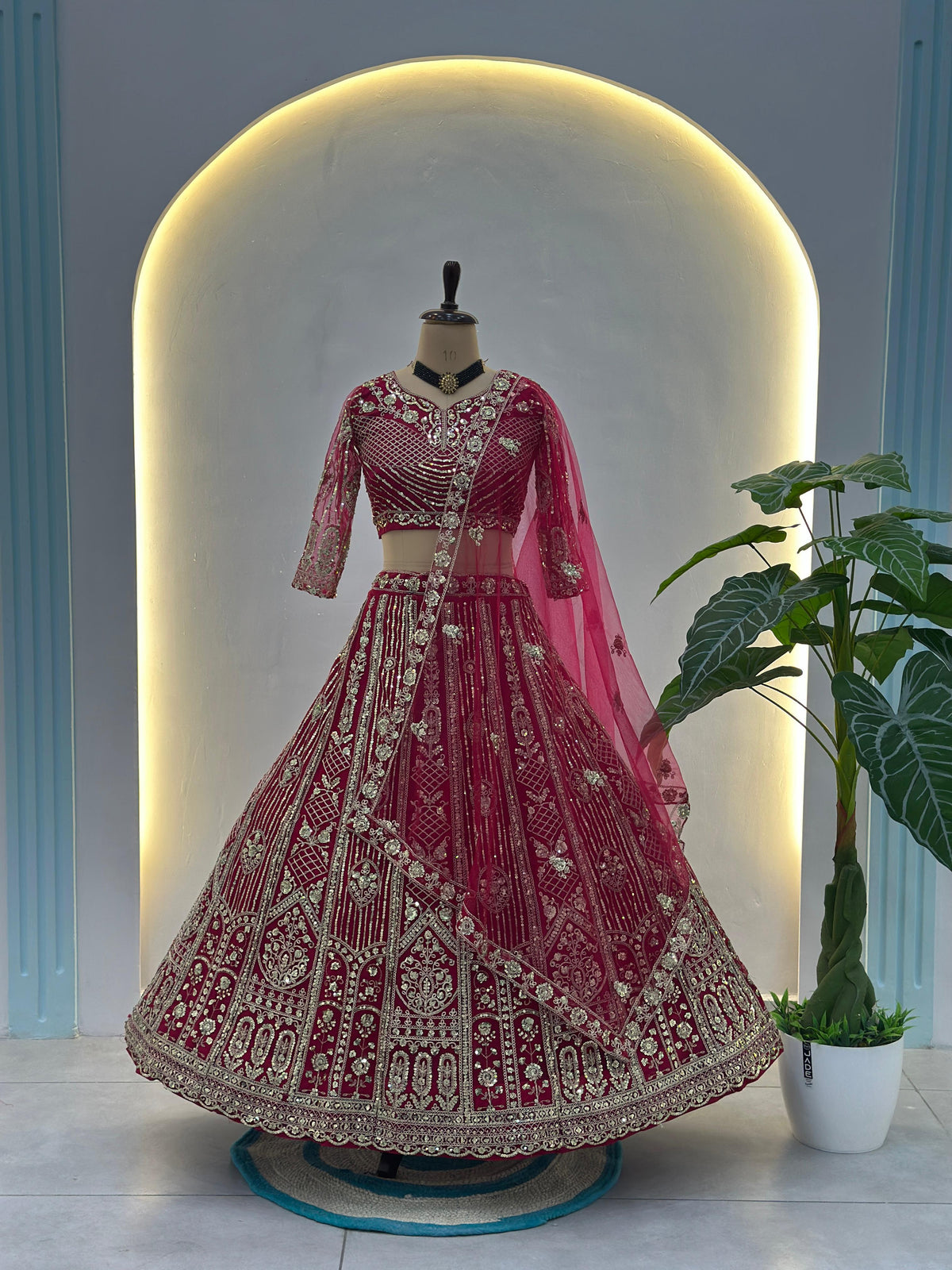 Royal Elegant Butterfly Net Sequins & Codding Embroidery Work Lehenga Choli