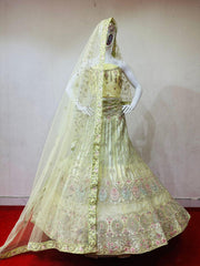 Heavy Multi Work Zarkan Work Bridal Lehenga Choli