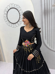 Navratri Special Cotton Big Flair Lehenga With Stitched Blouse