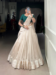 South Indian Traditional  Pattu Lehenga Half Saree