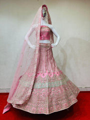 Heavy Multi Work Zarkan Work Bridal Lehenga Choli