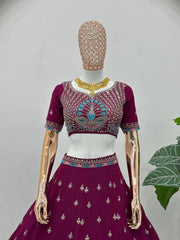 Beautiful Georgette Sequence & Thread Embroidery Work Lehenga Choli