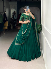 Bride Maid's  Special Georgette Thread With Embroidery Work Lehenga Choli