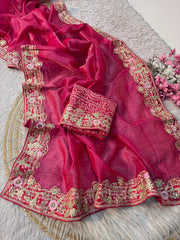 Beautiful Soft Kota Doriya Bandhej Coding Sequence Work Saree