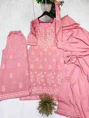 Beautiful Rayon Embroidery Work Salwar Suit