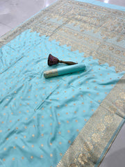 Beautiful Heavy  Banarasi Silk Gold Zari Weaving Saree
