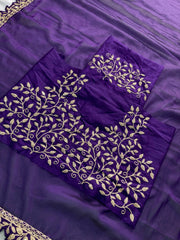 Party-wear Rangoli Silk Embroidery Cutwork Designer Saree