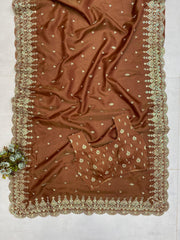 Beautiful Bride-made Cording Sequence Embroidery Work Saree