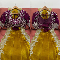 Trending Designer Frendy Silk Thread With Sequence Work Saree