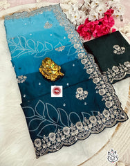 Beautiful Soft Chinon Silk Digital Printed Saree