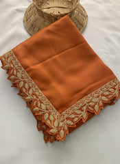 Party-wear Rangoli Silk Embroidery Cutwork Designer Saree