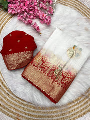 Beautiful Hand Dying Dola Silk Trending Designer Saree